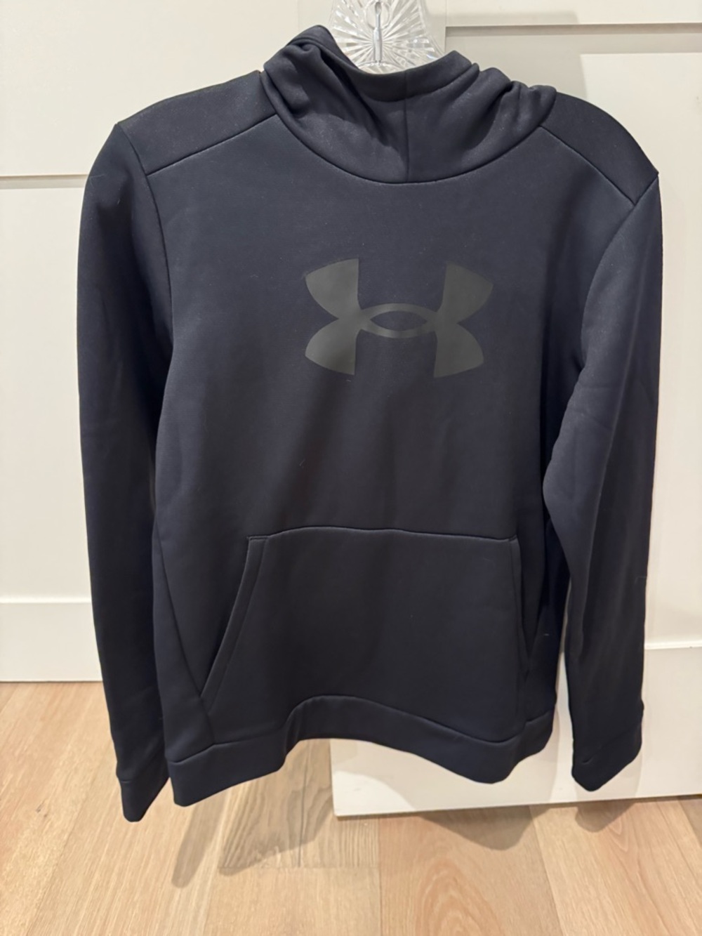 Under Armour Black Pullover Hoodie with Subtle Logo